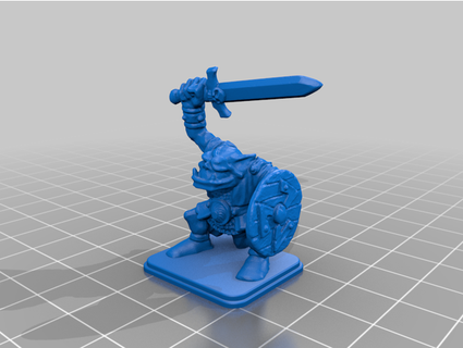 heroquest - orc chieftain odanan 3d print model - Mito3D