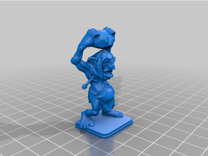 heroquest zombie troll concentrandosi 3d print model - Mito3D
