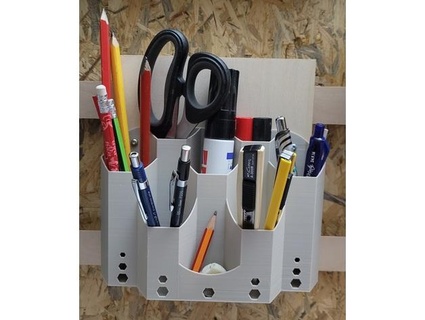 wall-mounted pen-holder age-m 3d print model - Mito3D