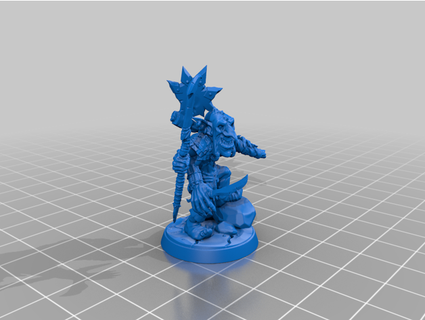 mutante goblin Guerreiro ii zona terremoto 3d print model - Mito3D