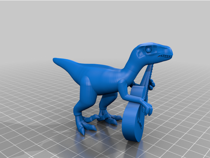 Velociraptor Gitarre carmelosena 3d print model - Mito3D