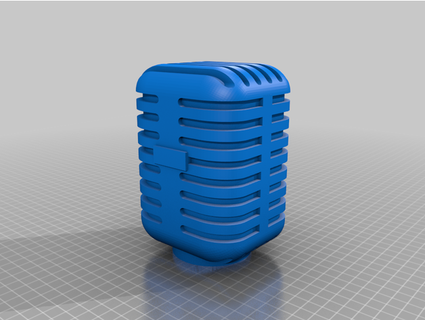 towball cover - classic microphone petecanmakeit 3d print model - Mito3D