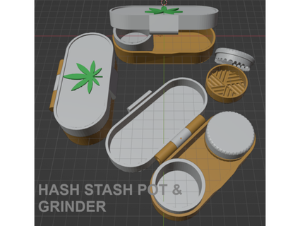 hinged box stash pot grinder dawnstar 3d print model - Mito3D