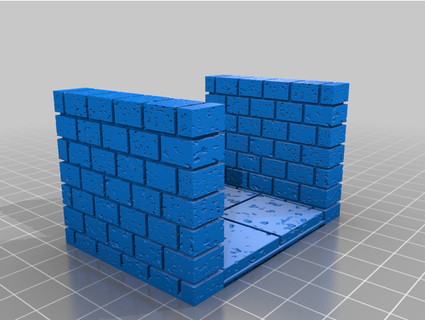 cut stone corridor tile 2x2 openforge 20 compatible remix jaykilleen 3d print model - Mito3D