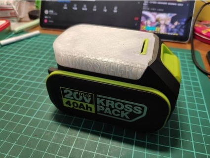 worx 20v kross pack battery cover holder kungchuren 3d print model - Mito3D