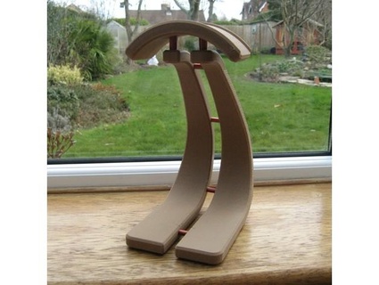 tofty's wooden style headphone hanger toftylicious 3d print model - Mito3D