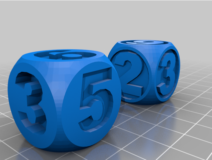 Dobbelsteen Números alinedevreker 3d print model - Mito3D