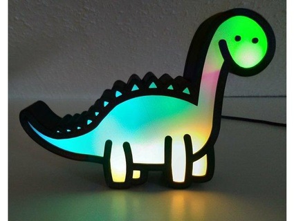 dinosaurio noche ligero ws2812b Hola Ralph 3d print model - Mito3D