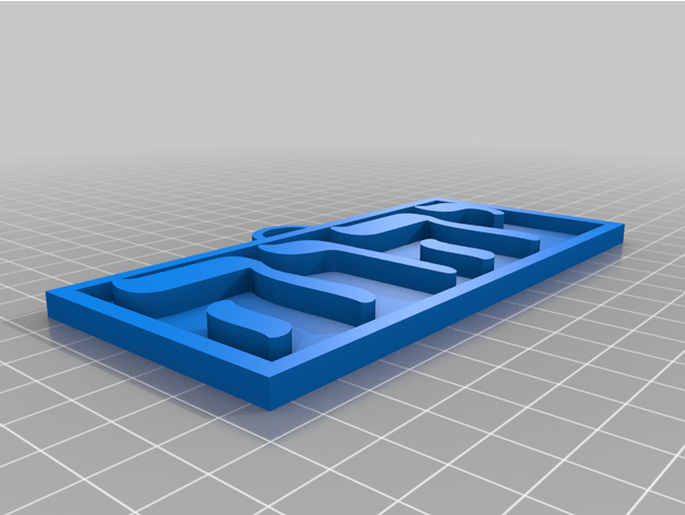 yahweh İbranice yazı plak destined2be2014 3D print model - Mito3D