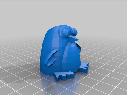 pinguino inchiostro fiala titolare supporto chirpy8 3d print model - Mito3D