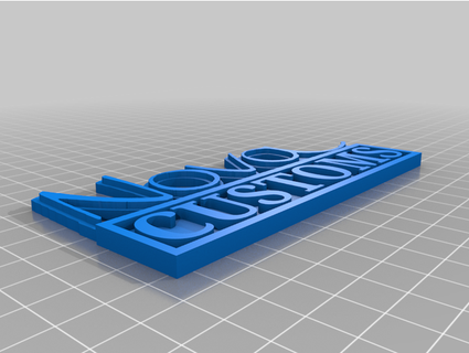 nova douane emblème destined2be2014 3d print model - Mito3D