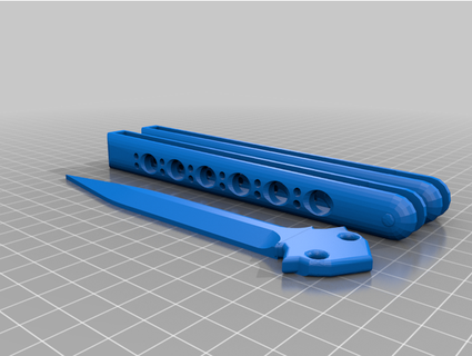 pop in place balisong kelebek bıçak mohitawsome 3d print model - Mito3D