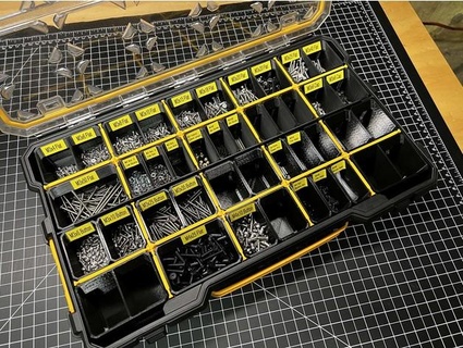 modulaire petit pièces organisateur bacs tourbillon 3d print model - Mito3D