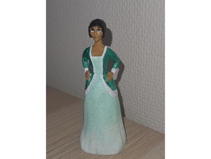 princess figurine blondbraid 3d print model - Mito3D