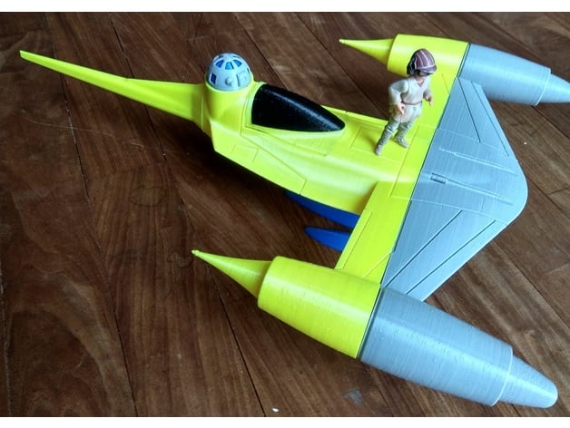 naboo fighter n1 3 75 action figure scale fine engineer 3D print model - Mito3D