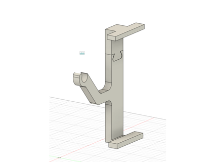 rideau barre titulaire soutien rouleau obturateur fixation tringle volet roulant lahyco 3d print model - Mito3D
