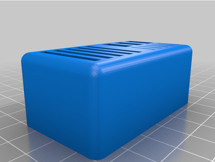 sd usb micro holder blue square 3d print model - Mito3D