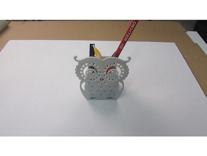 owl pen holder 3d printing laser cutting zorroronoa 3d print model - Mito3D