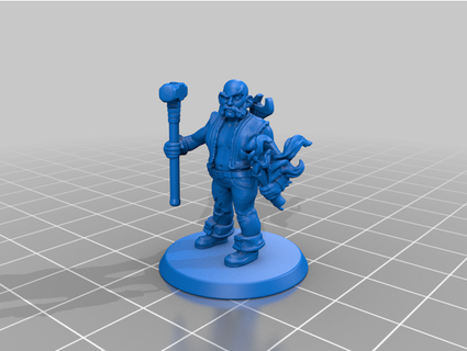 buff dwarf wizard thebrickbrain 3d print model - Mito3D