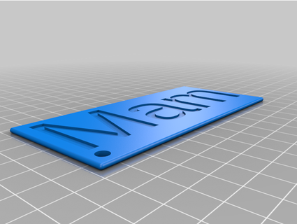 Name Etikett waschen 3d print model - Mito3D