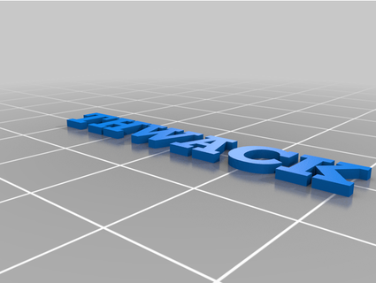 thwack v2 letters kiltedkrafts 3d print model - Mito3D