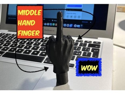 hande middle finger middle finger al dave  3d print model - Mito3D