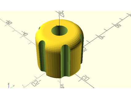 paramétrique free turning bouton jmacfarland 3d print model - Mito3D