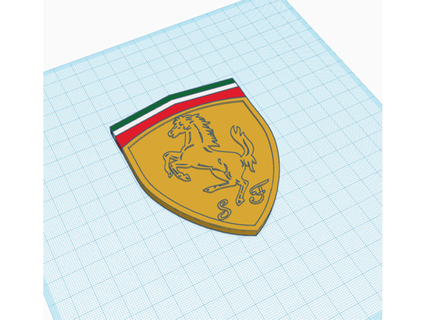ferrari logo badge akxyz 3d print model - Mito3D