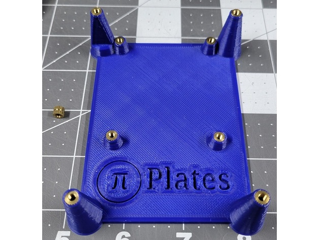 pi-plates base brass inserts latenite04 3D print model - Mito3D
