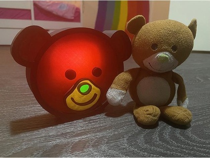 teddy bear night light nina1982 3d print model - Mito3D