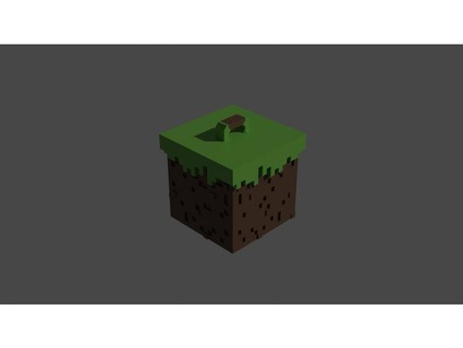 Minecraft Gras Block Schmuckstück bebsbashinator 3d print model - Mito3D