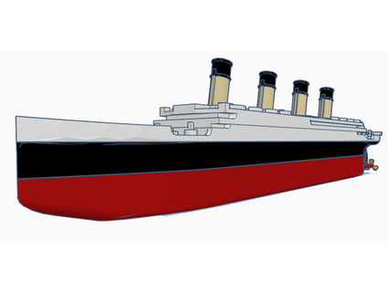 simple rms titanic version 20 deltagamma 3d print model - Mito3D