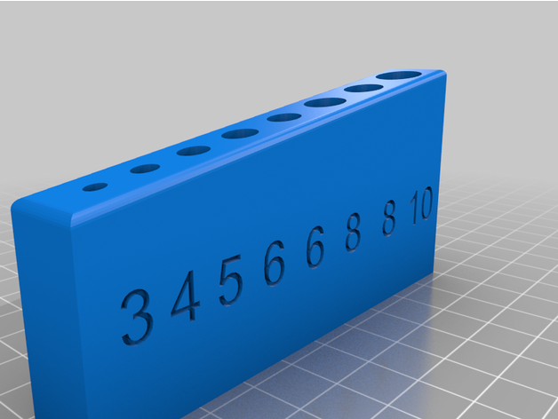 métrico perforar índice intacto 3D print model - Mito3D