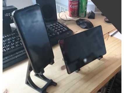 simple tablet & phone stand froggytonic 3d print model - Mito3D