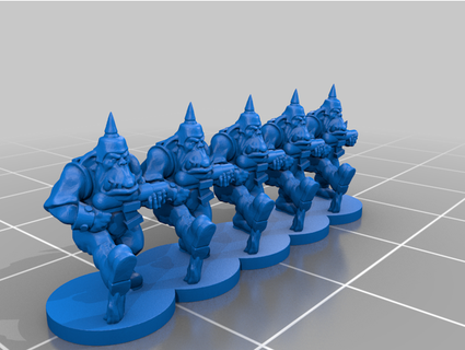 marching space orc warboys small scale jazzmantis 3d print model - Mito3D