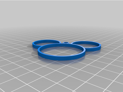mickey mouse keychain instrutor3d 3d print model - Mito3D