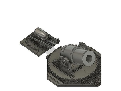 gros canon conflit 3d print model - Mito3D