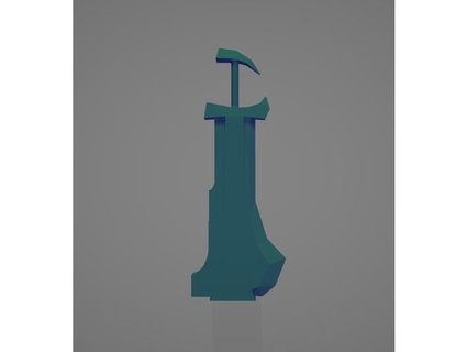 kid icarus uprising magnus's sword magnus club - maguna kyot sry7  3d print model - Mito3D