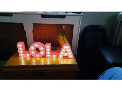 lola sign light cargy 3d print model - Mito3D