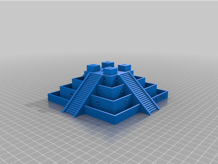 azteca templo planta maceta regando Dennis thingiverse usuario 3d print model - Mito3D