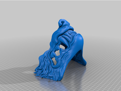 wolf mask flioink cut 3 parts morfcrd 3d print model - Mito3D