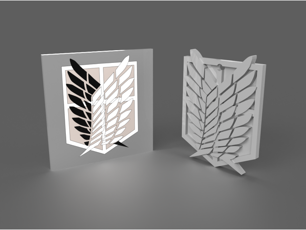 attack titan - scout's logo mischtory 3D print model - Mito3D