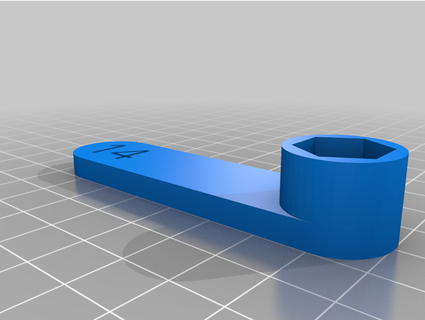 compact socket wrench 14mm snoty 3d print model - Mito3D