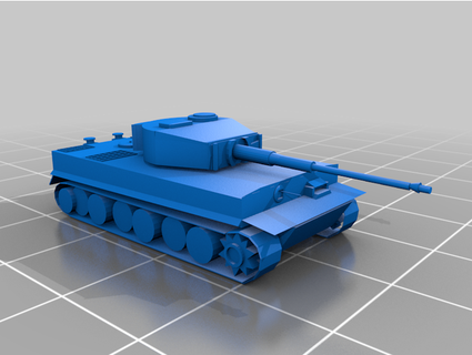 Tiger ausf Rede 3d print model - Mito3D