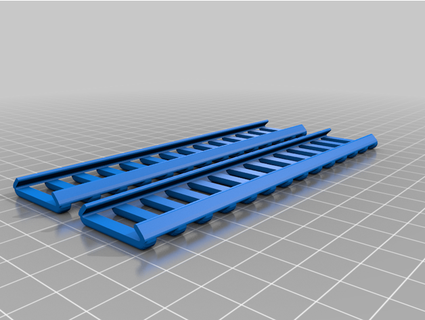 14 rung picatinny rail cover ladder jcopiguy 3d print model - Mito3D