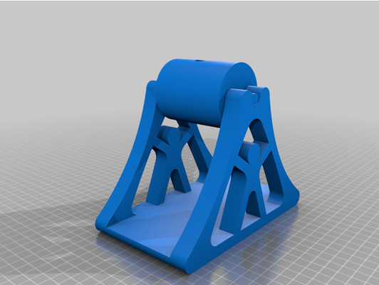 humanité lisse rouleau bobine titulaire soutien by floofyfurlogchien 3d imprimante accessoire filament 3d print model - Mito3D