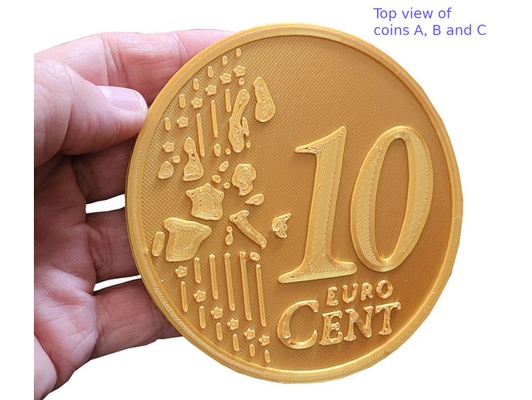 coin coaster euro 10 cent by dreamtime24 3d print model - Mito3D
