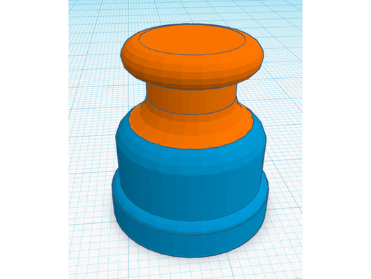 escondido parafuso botão be suporte rolo persianas or to aguentar on parede by linux 3d print model - Mito3D