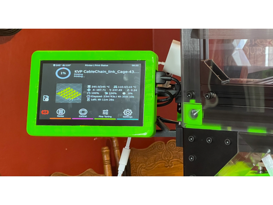 swing arm mount sunfounder 7 lcd cas by jackplanejohnny display holder ratrig vcore3 3d print model - Mito3D