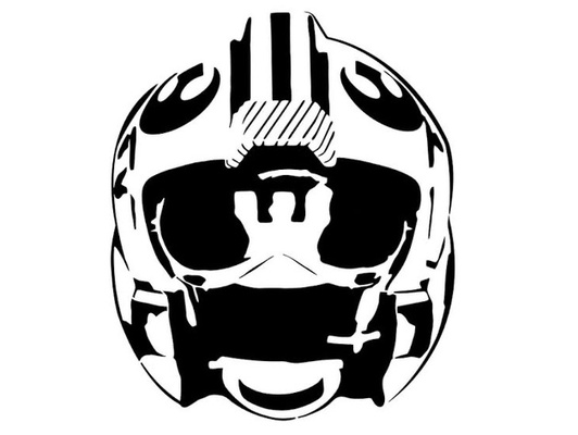 alliance fighter pilot helmet stencil by longquang starwars star wars 3d print model - Mito3D